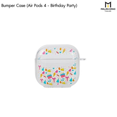 Molan cano Printing เคส AirPods 4 Bumper Case พร้อม Point Ring