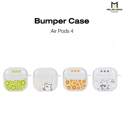 Molan cano Printing เคส AirPods 4 Bumper Case พร้อม Point Ring