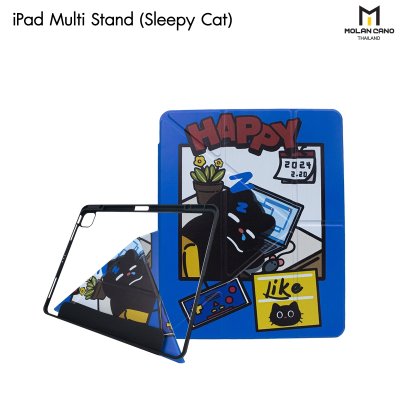 Molan Cano เคสไอแพด iPad Multi stand หลังใส ฝาพับ สกีนลาย มีช่องเก็บปากกา