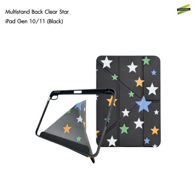 Gizmo เคส iPad Multistand Back Clear Star ฝาพับ Origami หลังใส ลายดวงดาว มีช่องเก็บปากกา iPad Air 4-8/Pro 11(2022)/Gen 10-11