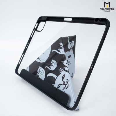 Molan Cano เคสไอแพด iPad Multi stand หลังใส ฝาพับ สกีนลาย มีช่องเก็บปากกา
