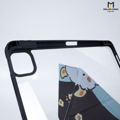 Molan Cano เคสไอแพด iPad Multi stand หลังใส ฝาพับ สกีนลาย มีช่องเก็บปากกา