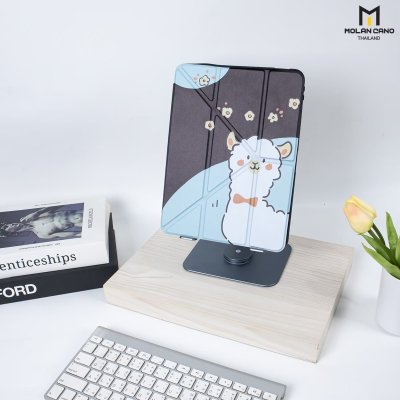 Molan Cano เคสไอแพด iPad Multi stand หลังใส ฝาพับ สกีนลาย มีช่องเก็บปากกา