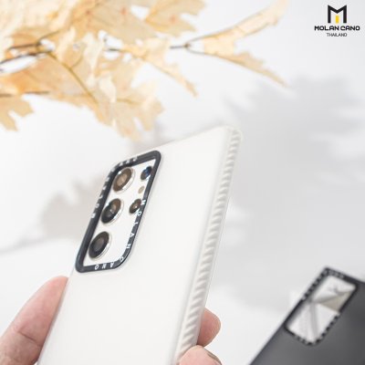 MOLAN CANO รุ่น S24 ,S24 plus ,S24 Ultra เคสชาร์จได้ เคสนิ่มเนื้อสัมผัสแมท Jelly Matte สีขาว-ชา สำหรับSamsung