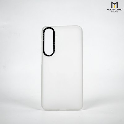 MOLAN CANO รุ่น S24 ,S24 plus ,S24 Ultra เคสชาร์จได้ เคสนิ่มเนื้อสัมผัสแมท Jelly Matte สีขาว-ชา สำหรับSamsung