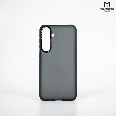 MOLAN CANO รุ่น S24 ,S24 plus ,S24 Ultra เคสชาร์จได้ เคสนิ่มเนื้อสัมผัสแมท Jelly Matte สีขาว-ชา สำหรับSamsung