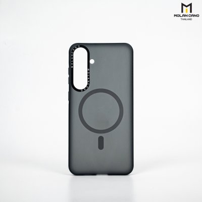 MOLAN CANO รุ่น S24 ,S24 plus ,S24 Ultra เคสชาร์จได้ เคสนิ่มเนื้อสัมผัสแมท Jelly Matte สีขาว-ชา สำหรับSamsung