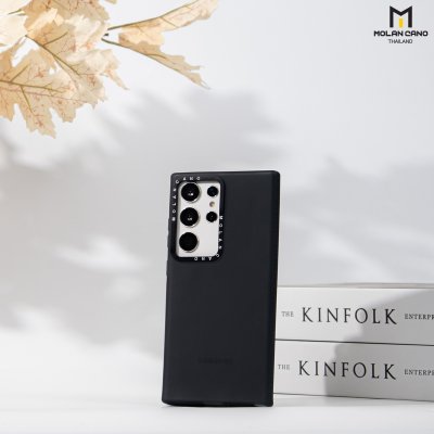 MOLAN CANO รุ่น S24 ,S24 plus ,S24 Ultra เคสชาร์จได้ เคสนิ่มเนื้อสัมผัสแมท Jelly Matte สีขาว-ชา สำหรับSamsung