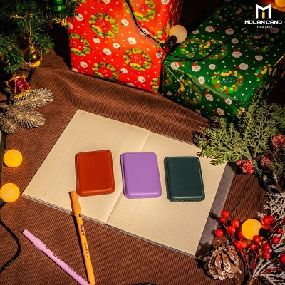 ที่ใส่บัตร Molan Hana MagSafe หนังพรีเมี่ยม บางเบา