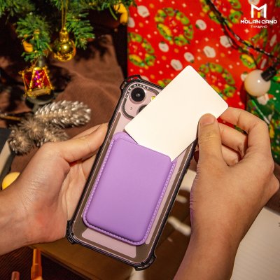 ที่ใส่บัตร Molan Hana MagSafe หนังพรีเมี่ยม บางเบา