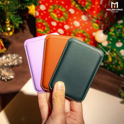 ที่ใส่บัตร Molan Hana MagSafe หนังพรีเมี่ยม บางเบา