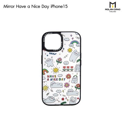 MOLAN CANO Collection Mirror เคสไอโฟนรุ่น ip15/15pro max เคสกระจก สกรีนลาย กันกระแทก