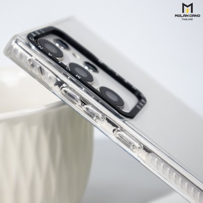 MOLAN CANO รุ่น S24 ,S24 plus ,S24 Ultra เคสชาร์จได้ เคสนิ่ม เนื้อใสเจลลี่ Jelly Mag สีใส-ชา สำหรับ Samsung