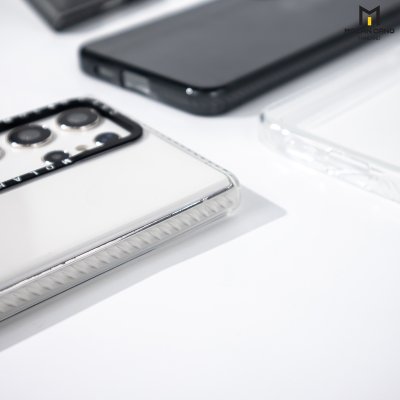 MOLAN CANO รุ่น S24 ,S24 plus ,S24 Ultra เคสชาร์จได้ เคสนิ่ม เนื้อใสเจลลี่ Jelly Mag สีใส-ชา สำหรับ Samsung