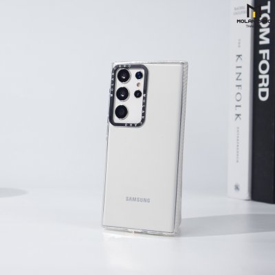 MOLAN CANO รุ่น S24 ,S24 plus ,S24 Ultra เคสชาร์จได้ เคสนิ่ม เนื้อใสเจลลี่ Jelly Mag สีใส-ชา สำหรับ Samsung