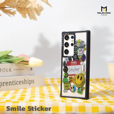 MOLAN CANO รุ่น S24 Ultra ,S23 Ultra collection jelly printing เคสสำหรับซัมซุง กันกระแทก-ขอบดำ