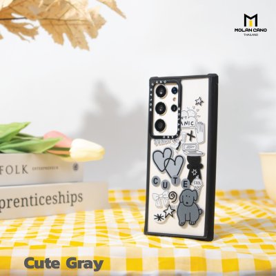 MOLAN CANO รุ่น S24 Ultra ,S23 Ultra collection jelly printing เคสสำหรับซัมซุง กันกระแทก-ขอบดำ