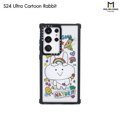 MOLAN CANO รุ่น S24 Ultra ,S23 Ultra collection jelly printing เคสสำหรับซัมซุง กันกระแทก-ขอบดำ