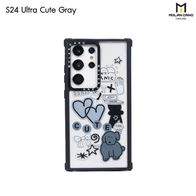 MOLAN CANO รุ่น S24 Ultra ,S23 Ultra collection jelly printing เคสสำหรับซัมซุง กันกระแทก-ขอบดำ