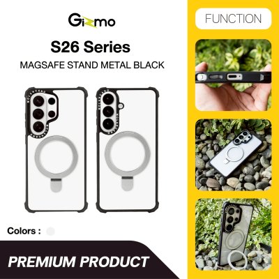 Molan Cano Metal Black Stand with Magsafe S26 Series เคสขาตั้งโลหะพับเก็บได้