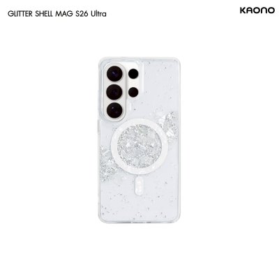 KAONO เคสกลิตเตอร์ลายเปลือกหอยมุก Samsung S26 Ultra รุ่น Glitter Shell Magsafe เคสกันกระแทกพรีเมียม