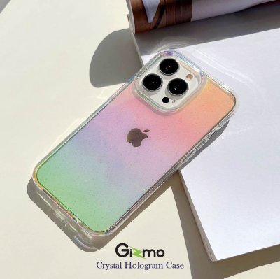 Gizmo เคสใสกันกระแทก เคสไอโฟน14 ยกขอบกันกระแทก สะท้อนแสงสีรุ้ง รุ่น Hologram