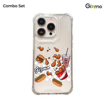 Gizmo เคสไอโฟน เคสใส ยกขอบกันกระแทก รุ่น Strong-X สกรีนลายฟาสต์ฟู๊ด