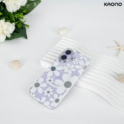 KAONO เคสใสลายดอกไม้ Magnetic Flower Series B Big Flower iPhone 17