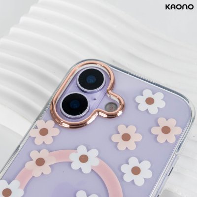 KAONO เคสใสลายดอกไม้ Magnetic Flower Series C Small Flower iPhone 17