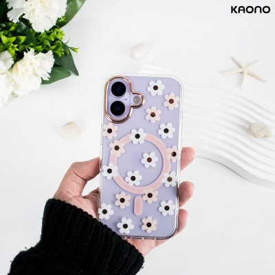 KAONO เคสใสลายดอกไม้ Magnetic Flower Series C Small Flower iPhone 17