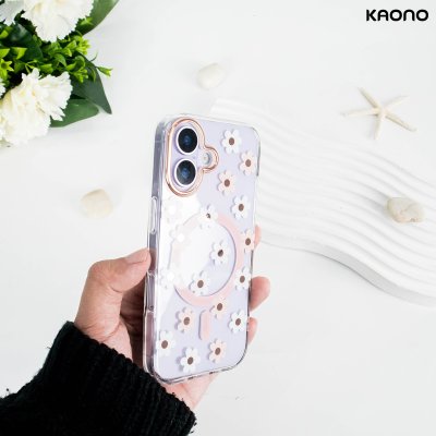 KAONO เคสใสลายดอกไม้ Magnetic Flower Series C Small Flower iPhone 17