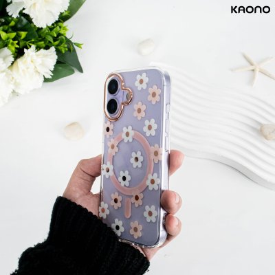 KAONO เคสใสลายดอกไม้ Magnetic Flower Series C Small Flower iPhone 17