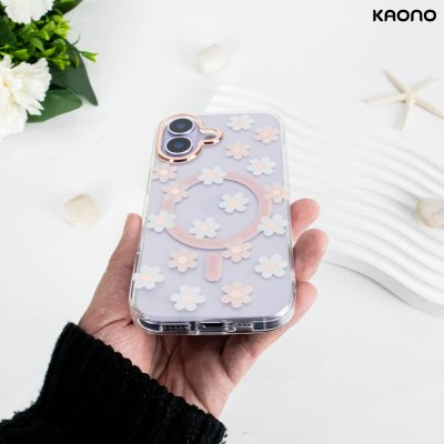 KAONO เคสใสลายดอกไม้ Magnetic Flower Series C Small Flower iPhone 17