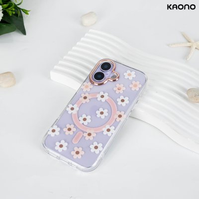 KAONO เคสใสลายดอกไม้ Magnetic Flower Series C Small Flower iPhone 17