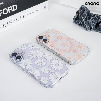 KAONO เคสใสลายดอกไม้ Magnetic Flower Series A Daisy iPhone 17