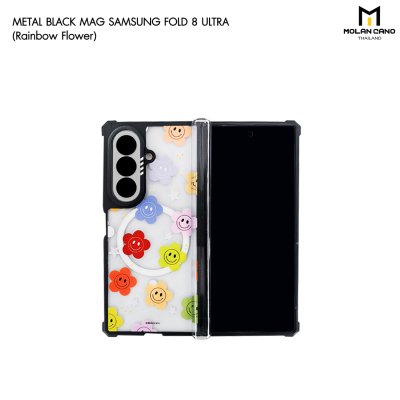 Molan Cano Metal Black Mag Printing เคสหรับ Samsung Galaxy Z Fold 8 Ultra
