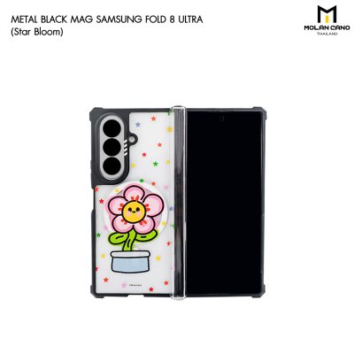 Molan Cano Metal Black Mag Printing เคสหรับ Samsung Galaxy Z Fold 8 Ultra