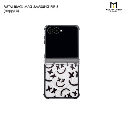 Molan Cano Metal Black Mag Printing เคสหรับ Samsung Galaxy Z Flip 8