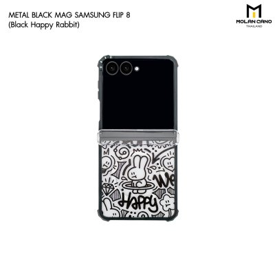 Molan Cano Metal Black Mag Printing เคสหรับ Samsung Galaxy Z Flip 8