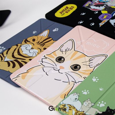Gizmo เคสไอแพด ipad air4 air5 แบบฝาพับด้วยแม่เหล็ก หลังใส มีช่องเก็บปากกา ลายสวย หลากสี
