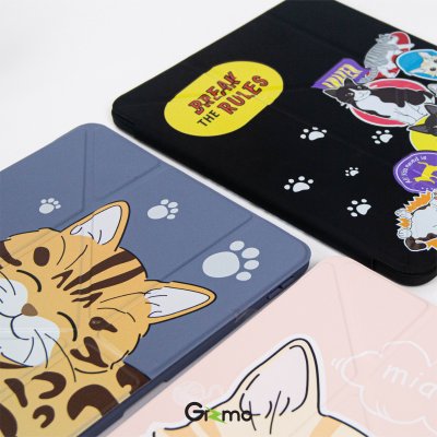 Gizmo เคสไอแพด ipad air4 air5 แบบฝาพับด้วยแม่เหล็ก หลังใส มีช่องเก็บปากกา ลายสวย หลากสี