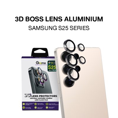 Gizmo 3D Boss Lens Aluminum ring กระจกกันเลนส์กล้อง สำหรับ Samsung Galaxy s25/25Plus/25Ultra