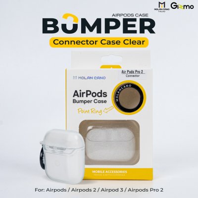 Connector Molan Cano Bumper Case เคส Airpod 2 / Airpod Pro2 / Pro 3 สีใส แบบชิ้นเดียวไม่แยก (แถม Ring ห้อย)