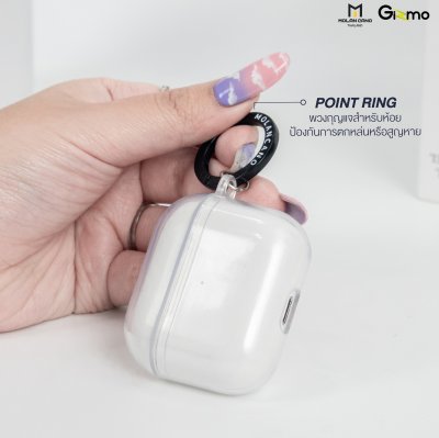 Connector Molan Cano Bumper Case เคส Airpod 2 / Airpod Pro2 / Pro 3 สีใส แบบชิ้นเดียวไม่แยก (แถม Ring ห้อย)