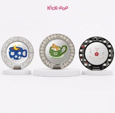 Kickpop Magpop Ring Kickstand Checkered Mirror แหวนแม่เหล็กติดมือถือพร้อมกระจกเงาและขาตั้ง MagSafe