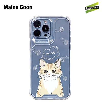 Gizmo case สำหรับไอโฟน ซีรี่ 11-14 เคสกันกระแทกรุ่น strong x case TPU เคสลายแมว Miau collection