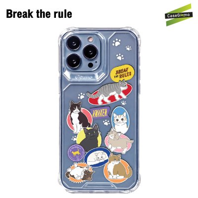 Gizmo case สำหรับไอโฟน ซีรี่ 11-14 เคสกันกระแทกรุ่น strong x case TPU เคสลายแมว Miau collection