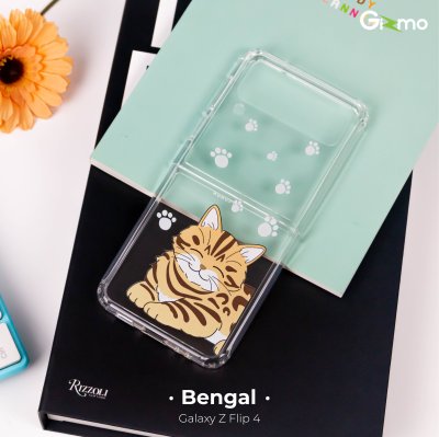 Gizmo เคสสกรีนลาย น้องแมวน่ารัก Galaxy Z Flip4 เคสซัมซุง เคสโทรศัพท์กันกระแทก รุ่น Defense