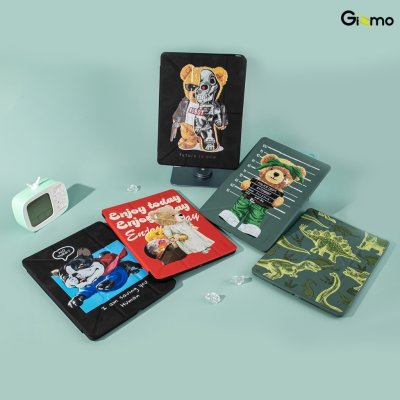 Gizmo case เคสไอแพคซิลิโคน-หลังใส สกรีนลาย รุ่น Multi stand รองรับ 10.2/10.5/10.9 (ทักแชทรุ่นและสี)