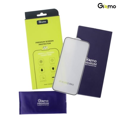 Gizmo Film ฟิล์มกระจกใสนิรภัย 3 ชั้น สำหรับ 15,15 plus,15 pro,15 pro max ป้องกันระดับ 9H รับประกัน 1 ปี
